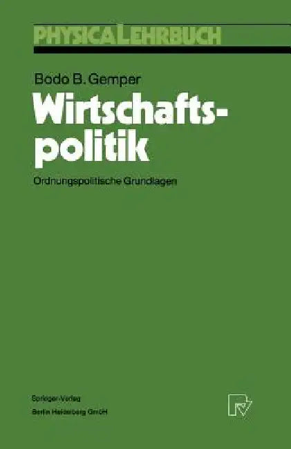 Buy Wirtschaftspolitik (English, Bodo B. Gemper) — BookShops.in