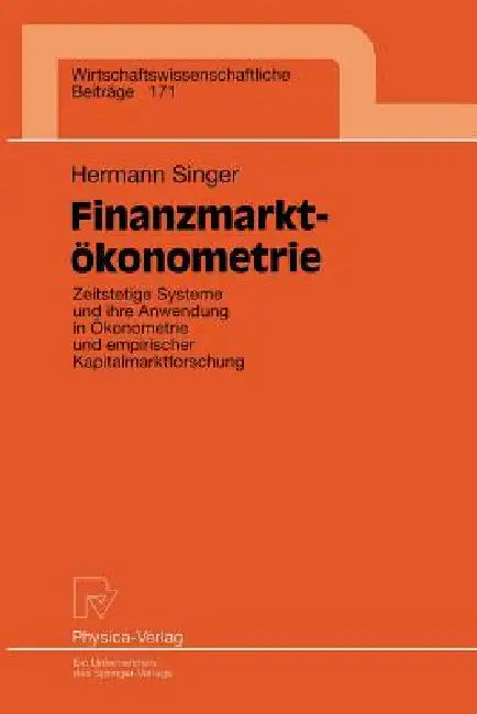 Finanzmarktökonometrie (English, Hermann Singer)