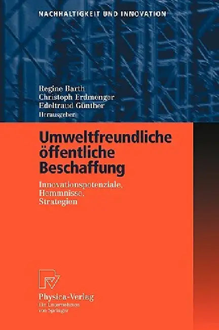 Buy Umweltfreundliche Öffentliche Beschaffung (English, Regine Barth | Christoph Erdmenger | Edeltraud Günther) — BookShops.in