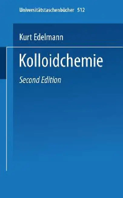 Buy Kolloidchemie (English, K. Edelmann) — BookShops.in