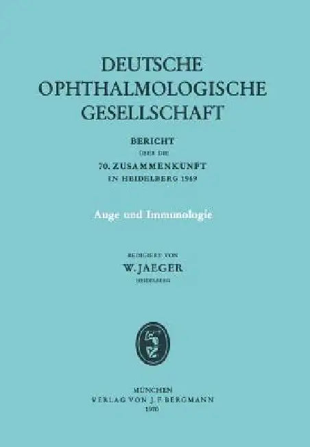 Buy Auge Und Immunologie (English, W. Jaeger) — BookShops.in