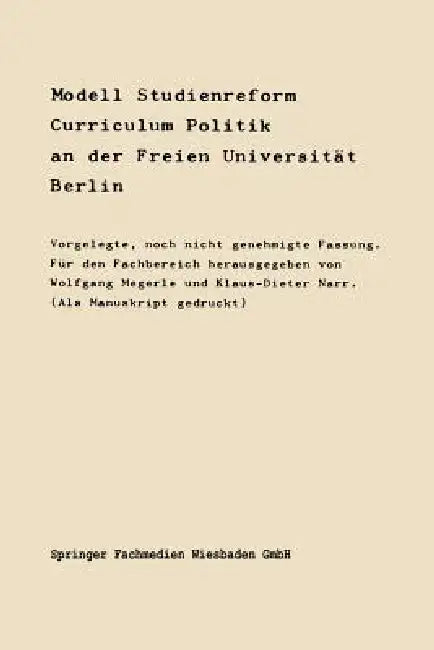 Buy Modell Studienreform (English, Klaus Megerle) — BookShops.in