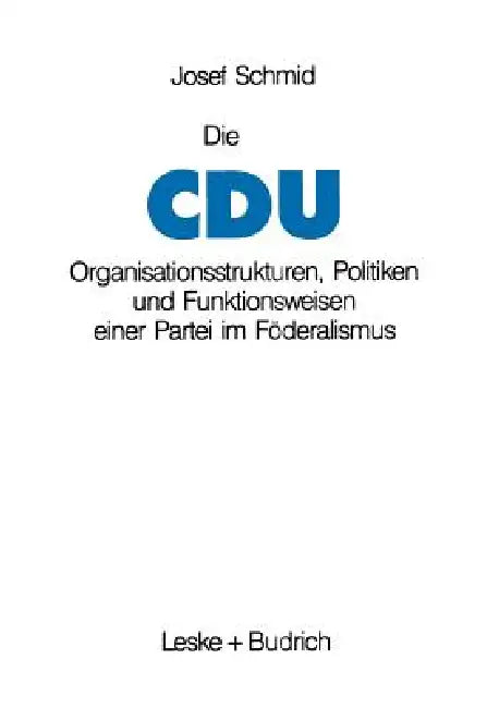 Buy Die Cdu (English, Josef Schmid) — BookShops.in