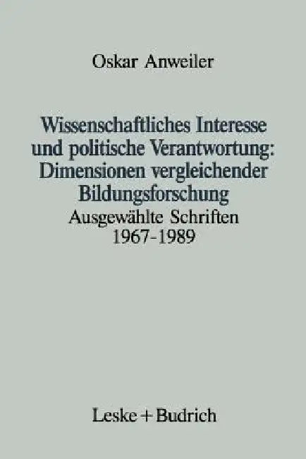 Buy Wissenschaftliches Interesse Und Politische Verantwortung (English, Oskar Anweiler) — BookShops.in
