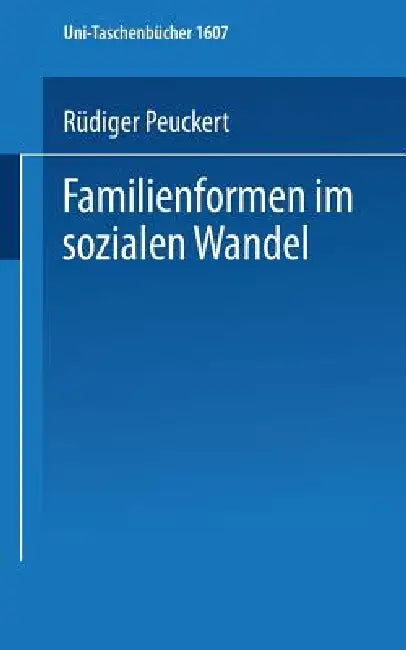 Buy Familienformen Im Sozialen Wandel (English, Rüdiger Peuckert) — BookShops.in