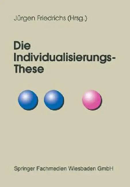 Buy Die Individualisierungs-These (English, Juergen Friedrichs) — BookShops.in