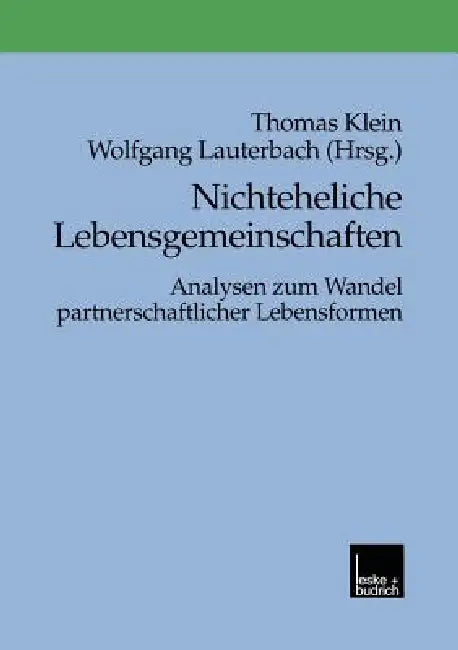 Buy Nichteheliche Lebensgemeinschaften (English, Thomas Klein | Wolfgang Lauterbach) — BookShops.in