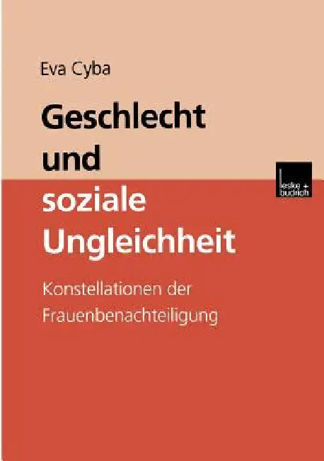 Buy Geschlecht Und Soziale Ungleichheit (English, Eva Cyba) — BookShops.in