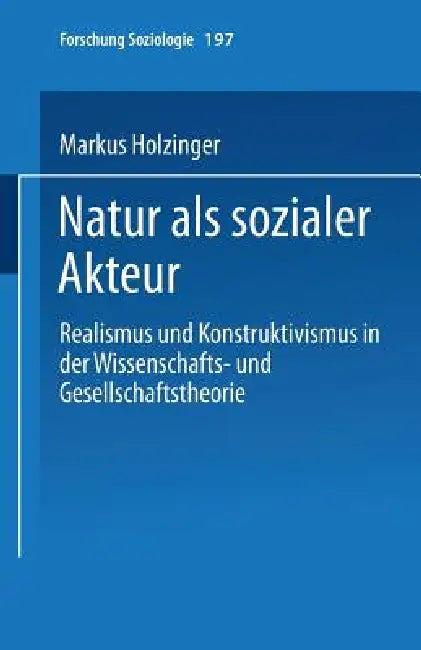 Buy Natur ALS Sozialer Akteur (English, Markus Holzinger) — BookShops.in