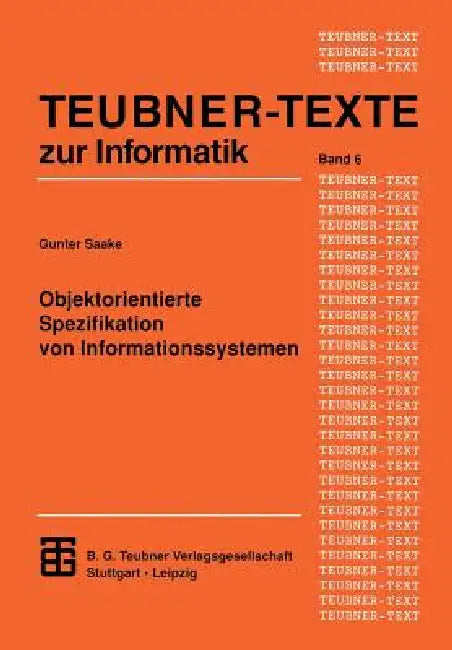 Buy Objektorientierte Spezifikation Von Informationssystemen (English, Gunter Saake) — BookShops.in
