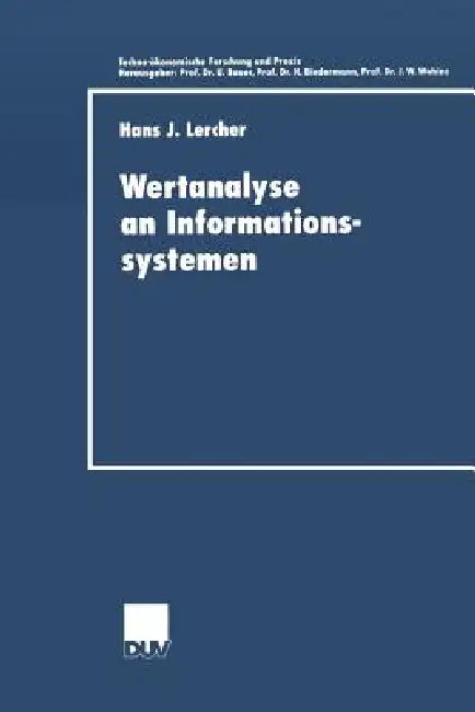 Wertanalyse an Informationssystemen (English, Hans J. Lercher)