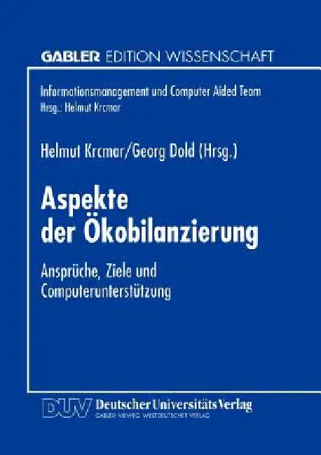 Aspekte Der Ökobilanzierung (English, Helmut Krcmar | Georg Dold)