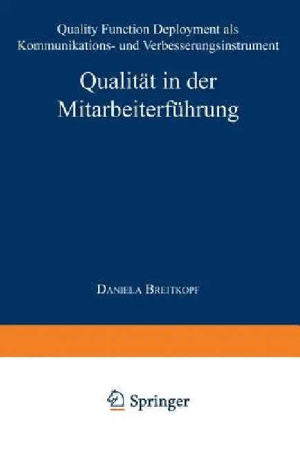 Buy Qualität in Der Mitarbeiterführung (English, Daniela Breitkopf) — BookShops.in