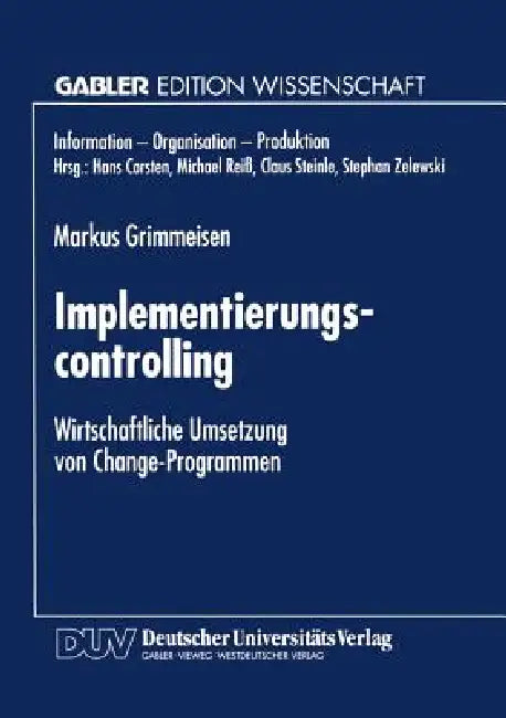 Buy Implementierungscontrolling (English, Markus Grimmeisen) — BookShops.in