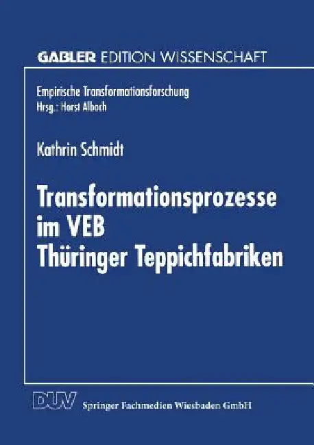 Transformationsprozesse Im Veb Thüringer Teppichfabriken (English, Kathrin Schmidt)