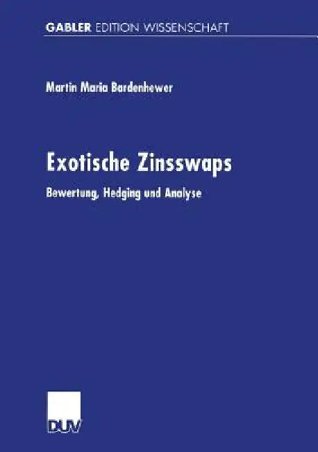 Buy Exotische Zinsswaps (English, Martin Maria Bardenhewer) — BookShops.in
