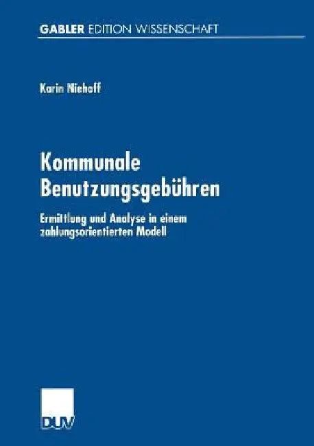 Kommunale Benutzungsgebühren (English, Karin Niehoff)