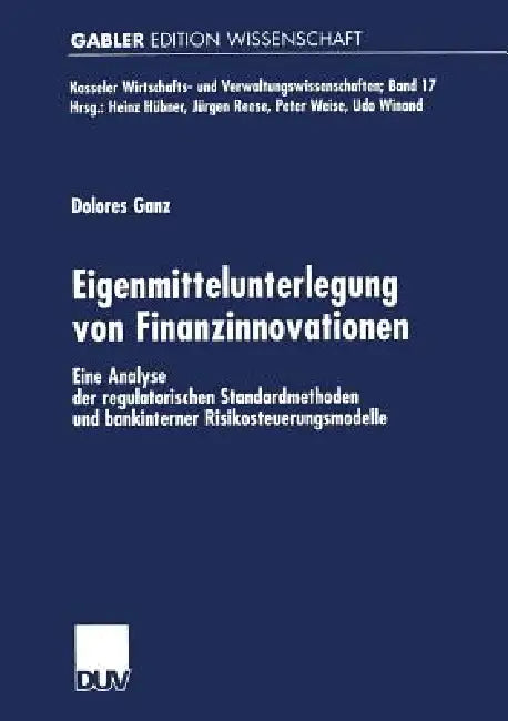 Eigenmittelunterlegung Von Finanzinnovationen (English, Dolores Ganz)