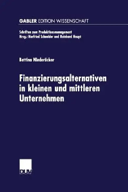Buy Finanzierungsalternativen in Kleinen Und Mittleren Unternehmen (English, Bettina Niederöcker) — BookShops.in