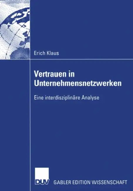 Buy Vertrauen in Unternehmensnetzwerken (English, Erich Klaus) — BookShops.in