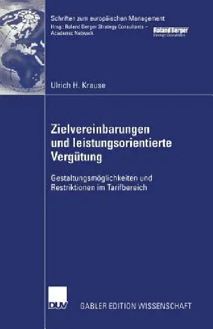 Buy Zielvereinbarungen Und Leistungsorientierte Vergütung (English, Ulrich H. Krause) — BookShops.in