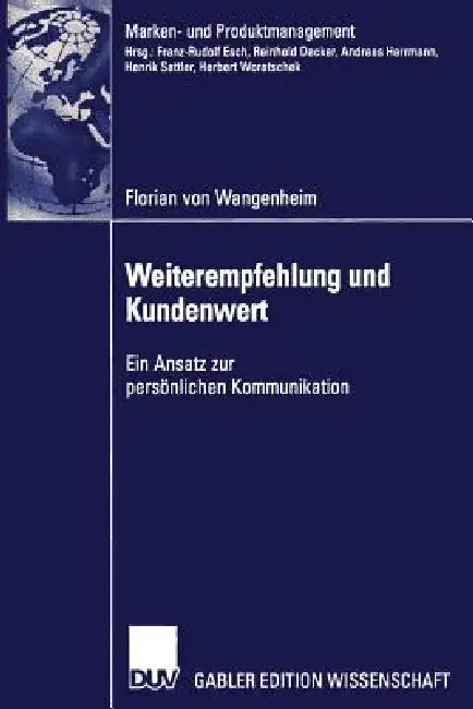 Buy Weiterempfehlung Und Kundenwert (English, Florian Wangenheim) — BookShops.in