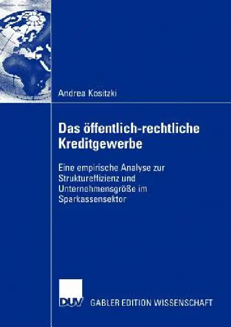 Buy Das Öffentlich-Rechtliche Kreditgewerbe (English, Andrea Kositzki) — BookShops.in