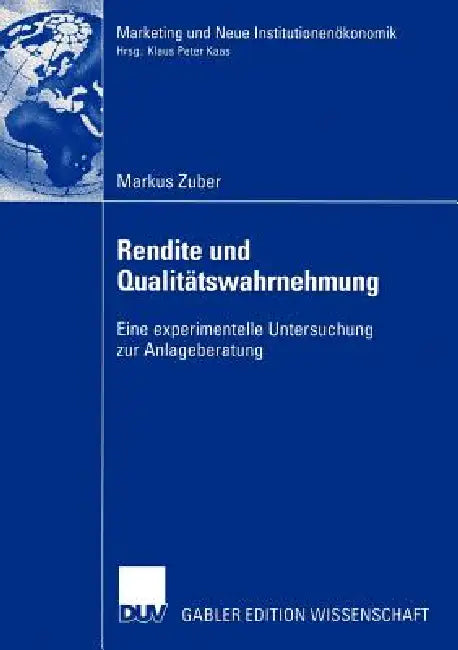 Buy Rendite Und Qualitätswahrnehmung (English, Markus Zuber) — BookShops.in