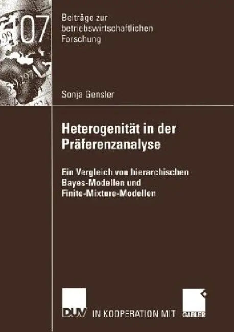 Buy Heterogenität in Der Präferenzanalyse (English, Sonja Gensler) — BookShops.in