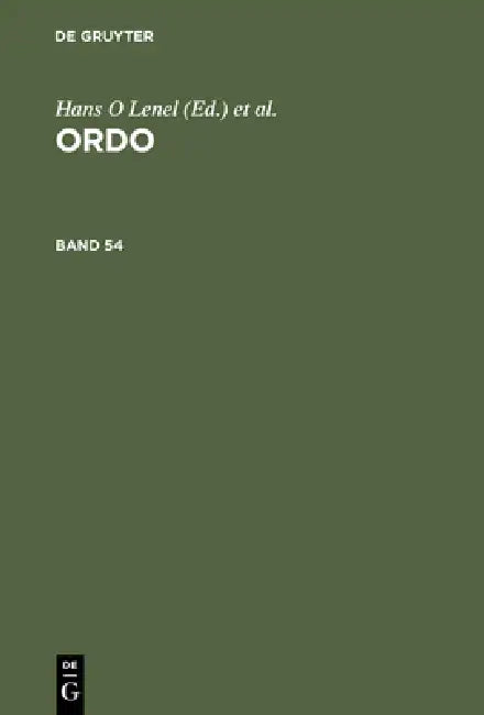 Buy Ordo (English, Hans O. Lenel | Helmut Gröner | Walter Hamm) — BookShops.in