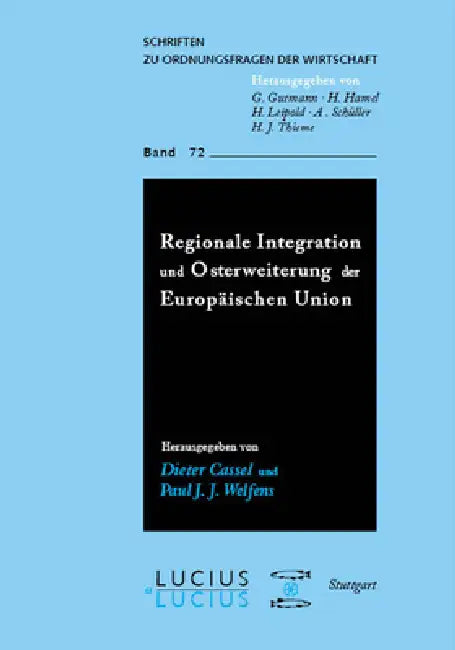 Buy Regionale Integration und Osterweiterung der Europäischen Union (English, Dieter Cassel | Paul J. J. Welfens) — BookShops.in