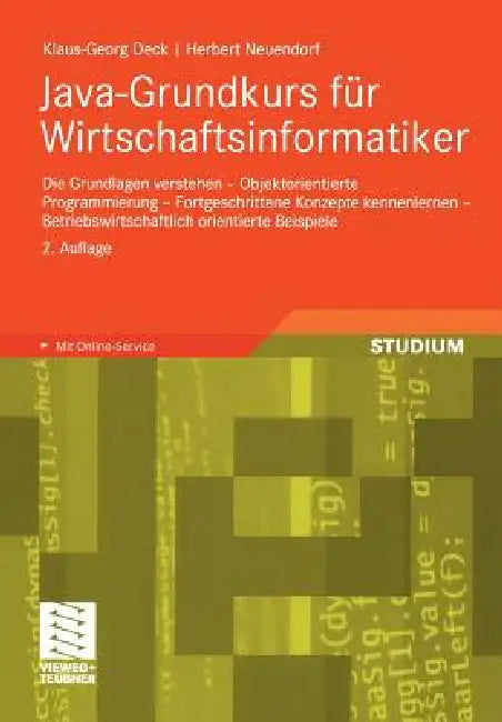 Java-Grundkurs Für Wirtschaftsinformatiker (English, Klaus-Georg Deck | Herbert Neuendorf)
