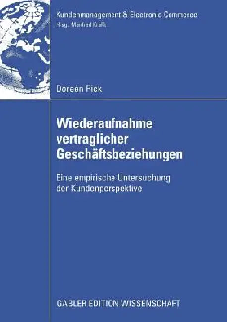 Buy Wiederaufnahme Vertraglicher Geschäftsbeziehungen (English, Doreén Pick | Prof Dr Manfred Krafft) — BookShops.in