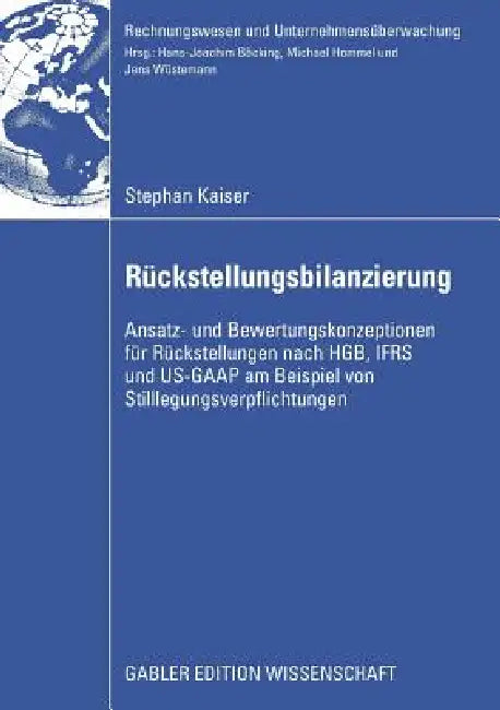 Buy Rückstellungsbilanzierung (English, Stephan Kaiser | Prof Dr Jens Wüstemann) — BookShops.in