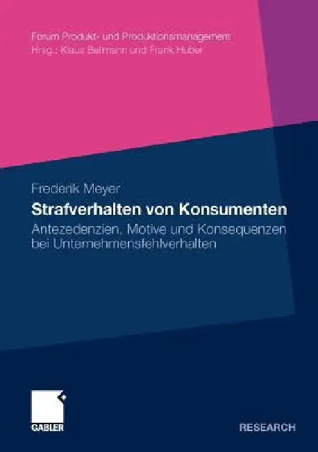 Buy Strafverhalten Von Konsumenten (English, Frederik Meyer) — BookShops.in