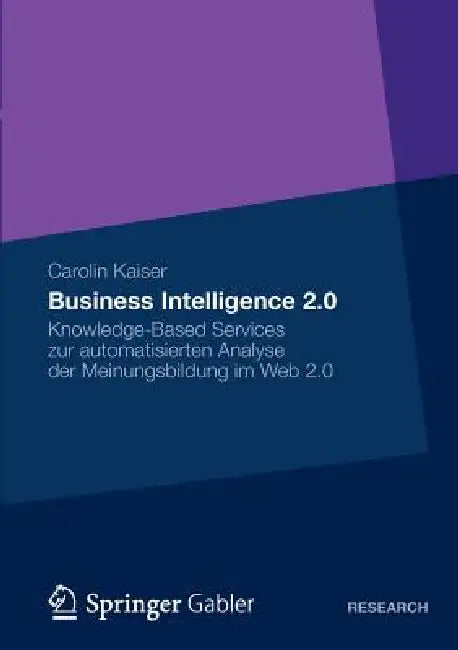 Buy Business Intelligence 2.0 (English, Carolin Susanne Kaiser) — BookShops.in