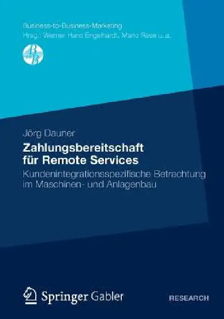 Zahlungsbereitschaft Für Remote Services (English, Jörg Dauner)