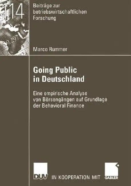 Buy Going Public in Deutschland (English, Marco Rummer | Prof Dr Andreas Oehler) — BookShops.in
