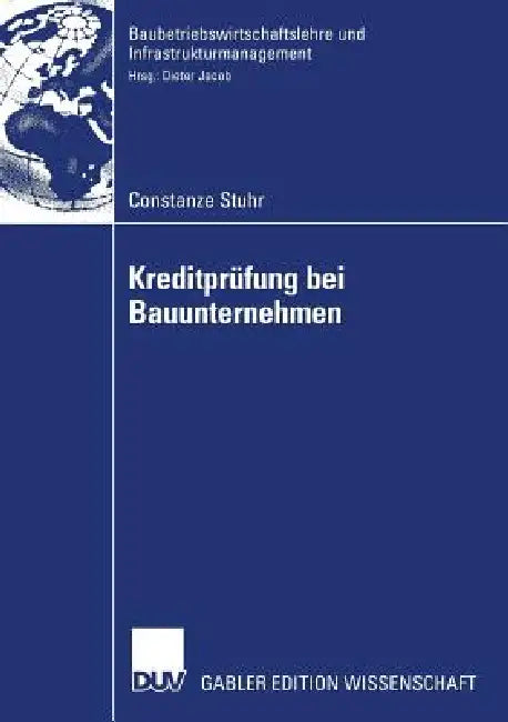 Kreditprüfung Bei Bauunternehmen (English, Constanze Stuhr | Prof Dr Dieter Jacob)