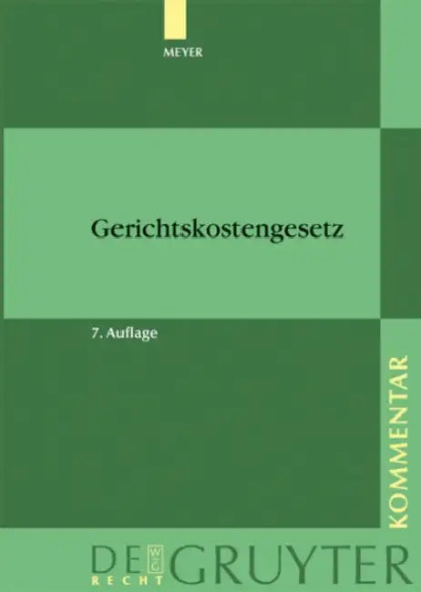Buy Gerichtskostengesetz (English, Dieter Meyer) — BookShops.in