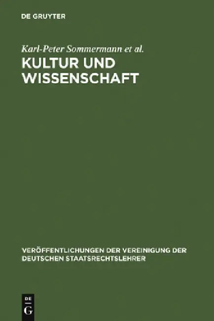 Buy Kultur und Wissenschaft (English, Karl-Peter Sommermann | Stefan Huster | Martin Schulte) — BookShops.in