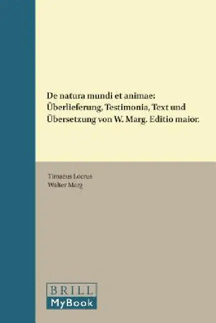 Buy Timaeus Locrus, de Natura Mundi Et Animae (English, Marg | Timaeus Locrus) — BookShops.in
