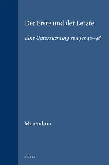 Buy Der Erste Und Der Letzte (English, Rosario Pius Merendino) — BookShops.in