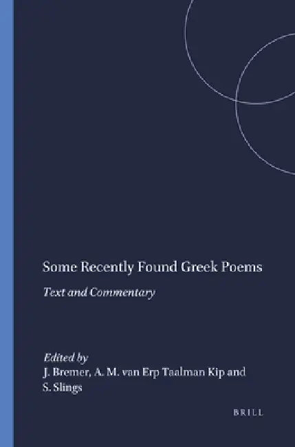 Some Recently Found Greek Poems: Text and Commentary: 99 (Mnemosyne Bibliotheca Classica Batava Supplementum, 99) view 2