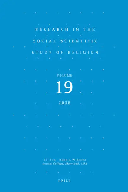 Buy Research in the Social Scientific Study of Religion, Volume 19 (English, Ralph L. Piedmont) — BookShops.in