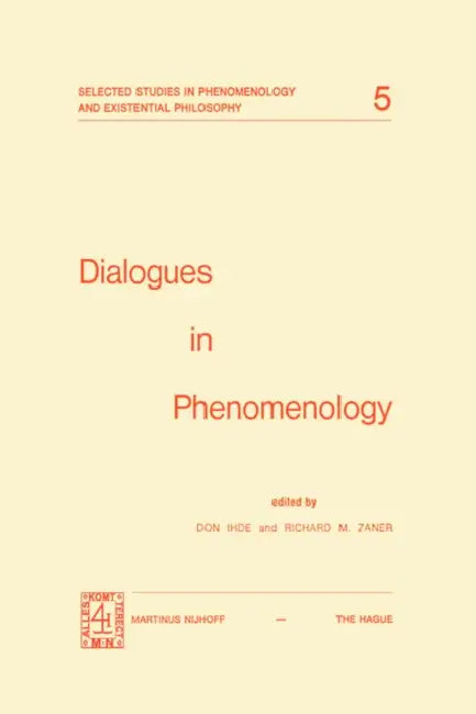 Buy Dialogues in Phenomenology (English, D. Ihde | Richard M. Zaner) — BookShops.in