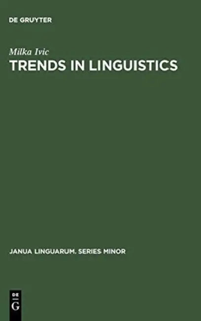 Buy Trends in Linguistics (English, Milka IVIC | Muriel Heppell) — BookShops.in