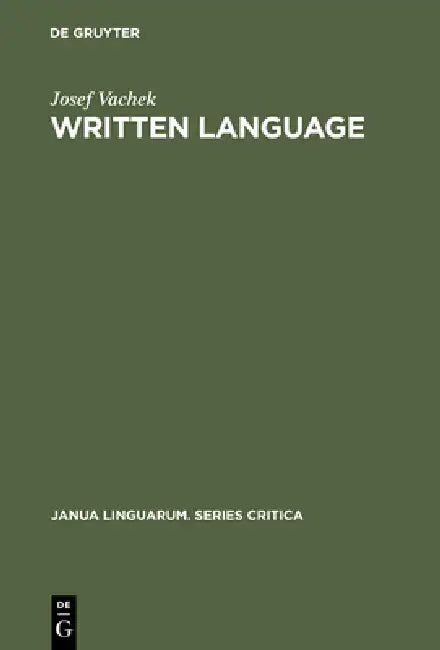 Buy Written Language (English, Josef Vachek) — BookShops.in