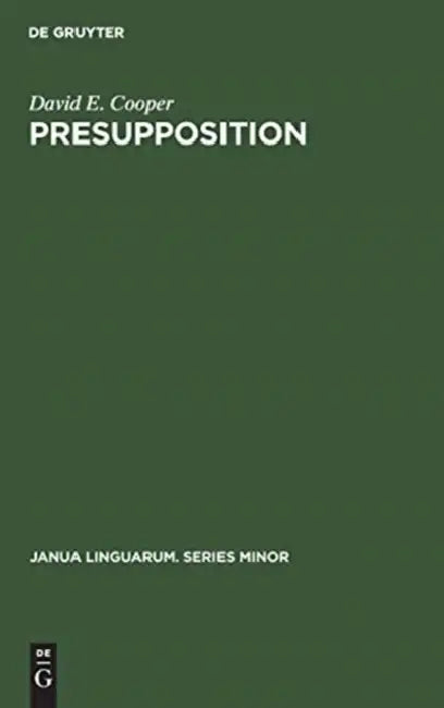 Buy Presupposition (English, David E. Cooper) — BookShops.in