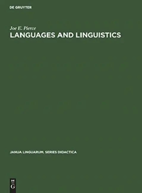 Buy Languages and Linguistics (English, Joe E. Pierce) — BookShops.in